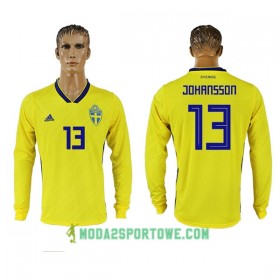 Koszulka Szwecja Johansson 13 Mistrzostwa Świata 2018 Domowe Stroje Piłkarskie Długi Rękaw